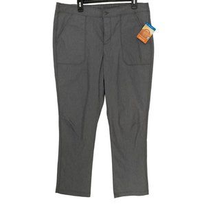 Columbia women gray pants size 16 straight leg elastic waist NWT